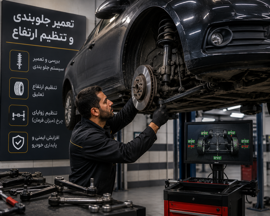 جلوبندی و تنظیم ارتفاع